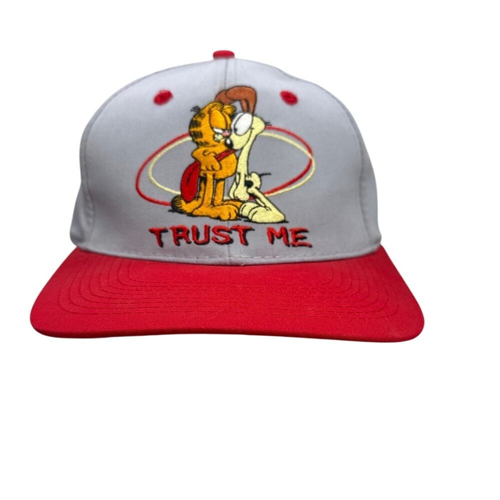 Vintage Garfield Odie Trust Me Snapback Hat New PAWS Fresh Caps Y2K Cartoon Cap